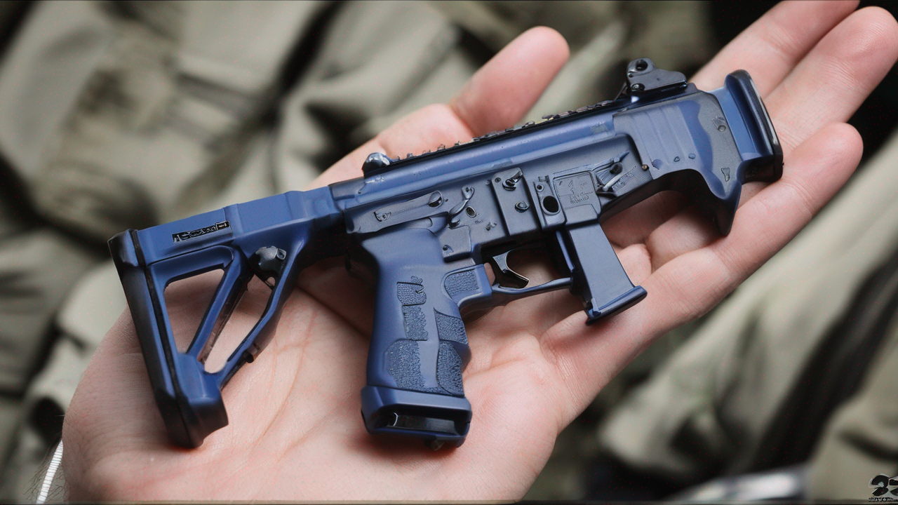 Skrzynia Recoil Case z CS2 z niebiesko-szarym militarnym wzorem